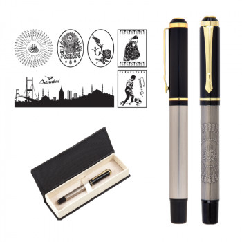 661-KR Kabartma Figürlü Metal Roller Kalem Seti 661-KR Kabartma Figürlü Metal Roller Kalem Seti