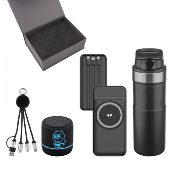 5082 Powerbank & Kablo & Hoparlör & Termos Set 5082 Powerbank & Kablo & Hoparlör & Termos Set