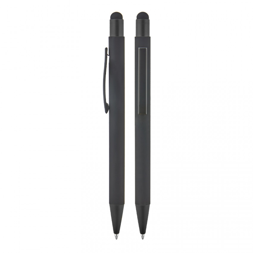 1027 Metal Tükenmez Touchpen Rubber Gövde Kalem