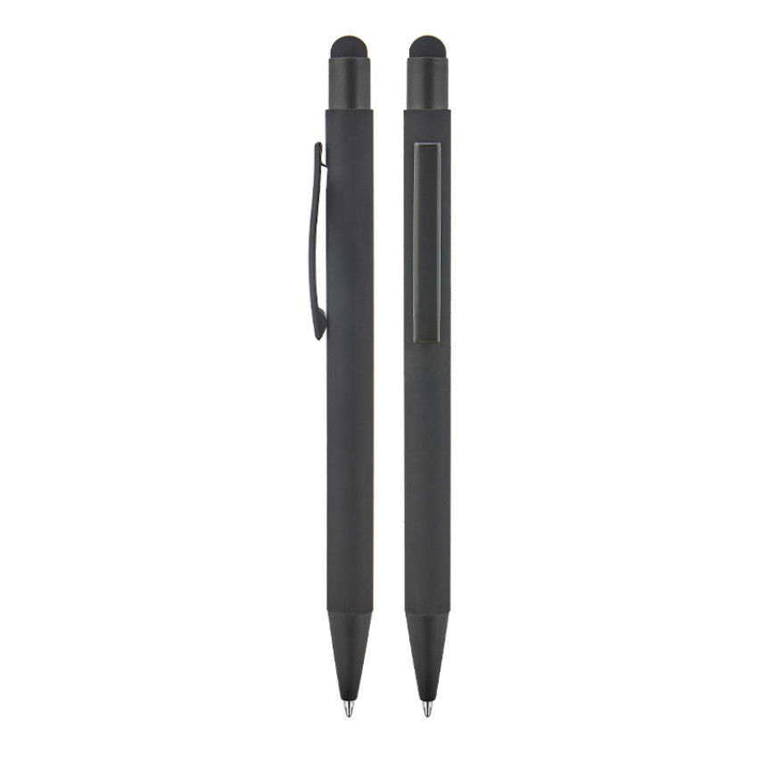 1027 Metal Tükenmez Touchpen Rubber Gövde Kalem